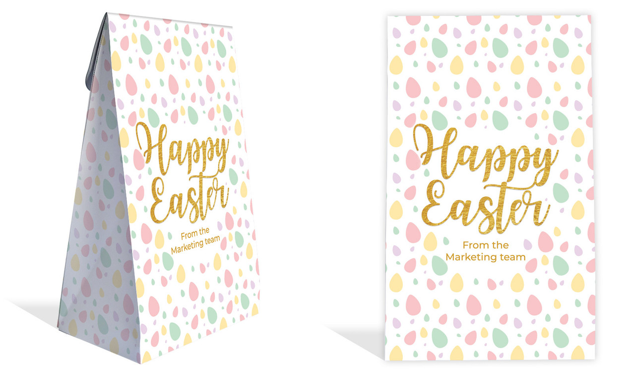 Pastel Eggs Personalised Easter Gusset Favour Bag