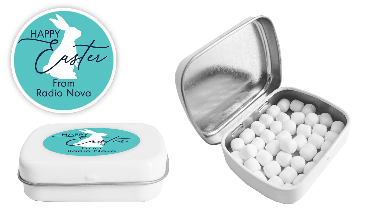 Turquoise Personalised Easter Mint Tins