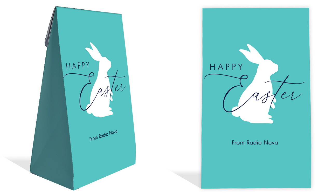 Turquoise Personalised Easter Gusset Favour Bag