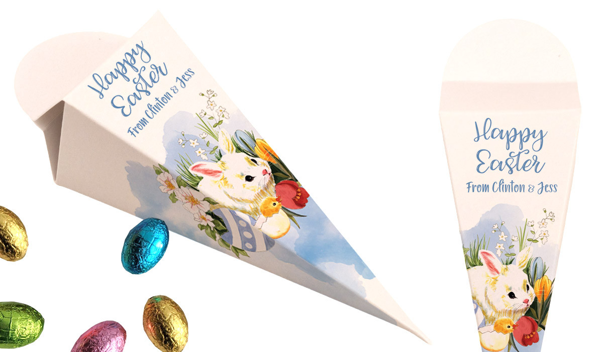 Easter Scene Personalised Easter Carrot Box