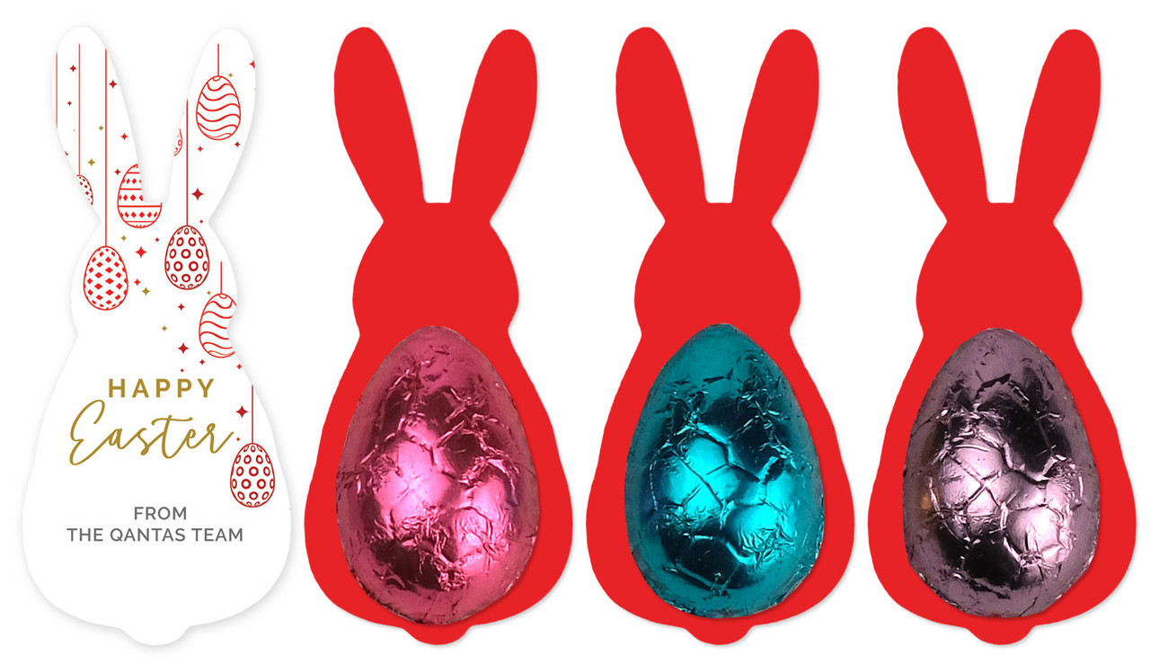 Hanging Eggs Card WIth Chocolate Half Egg