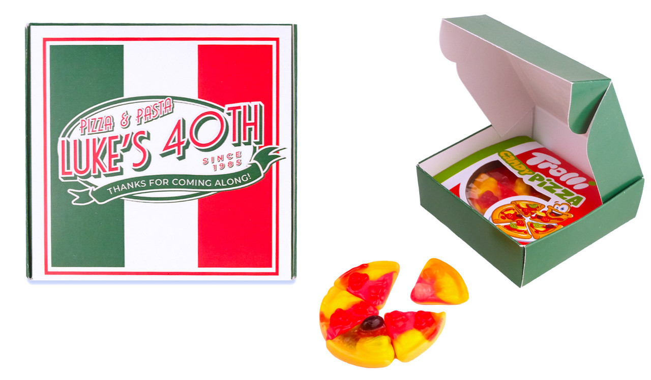Personalised 8cm Pizza Box With Jelly Pizza (48-Pack)