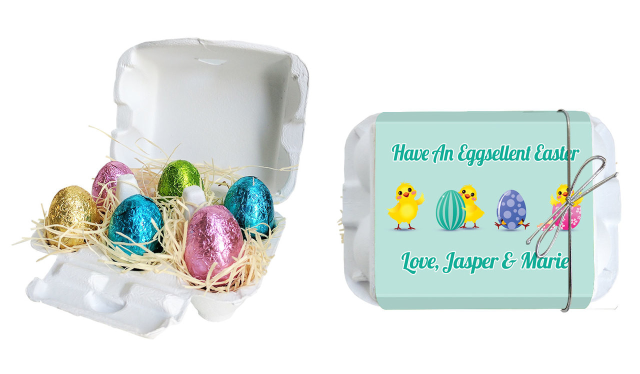 Chickens Hatching Personalised Easter Egg Carton