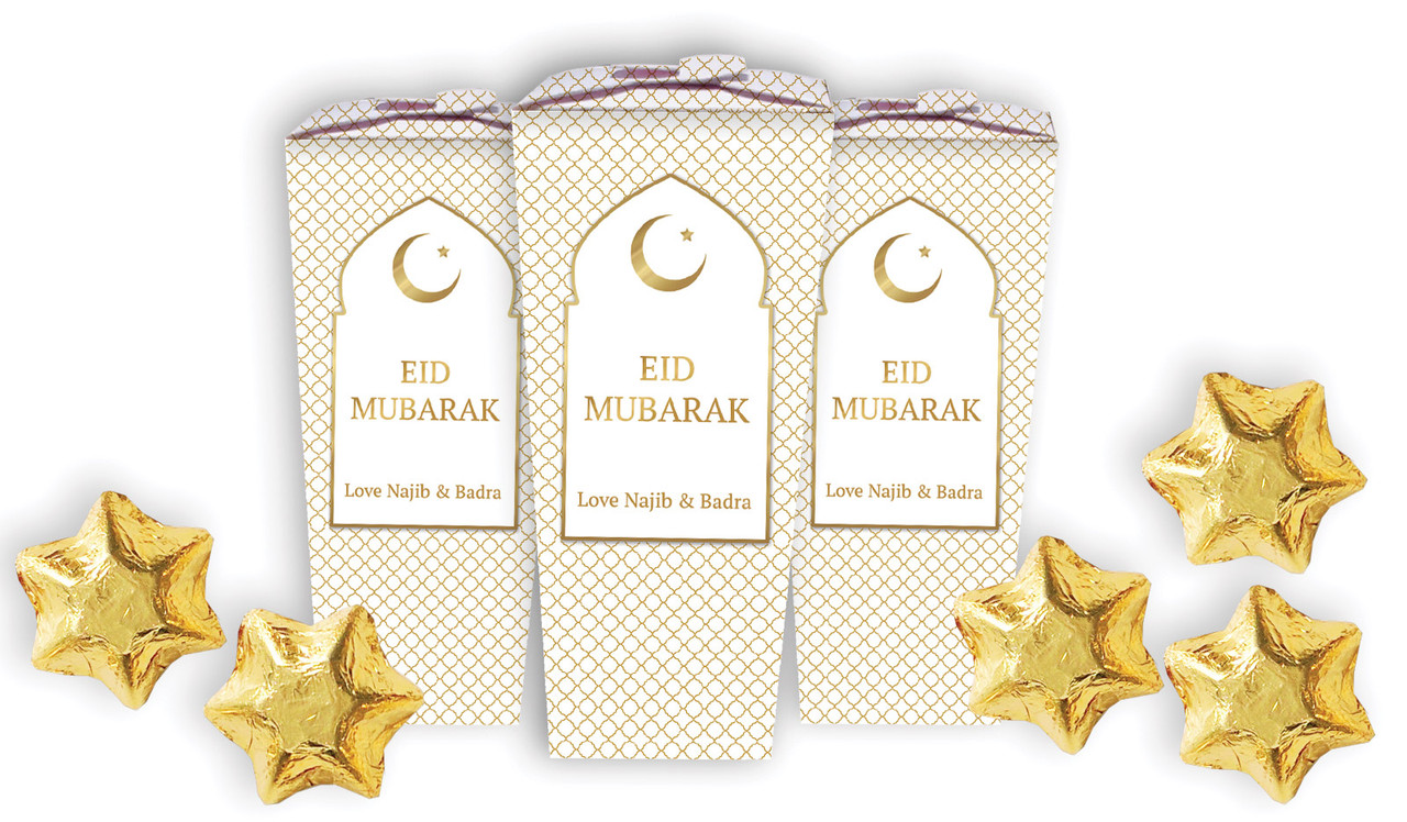 White Window Personalised Eid Chocabox Favour Boxes