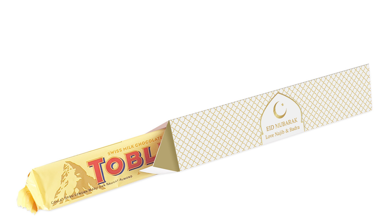 White Window Personalised Eid Toblerone Bar In A Box