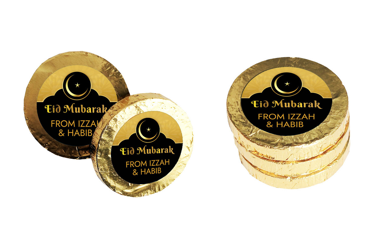 Moon Star Eid Personalised Chocolate Coins