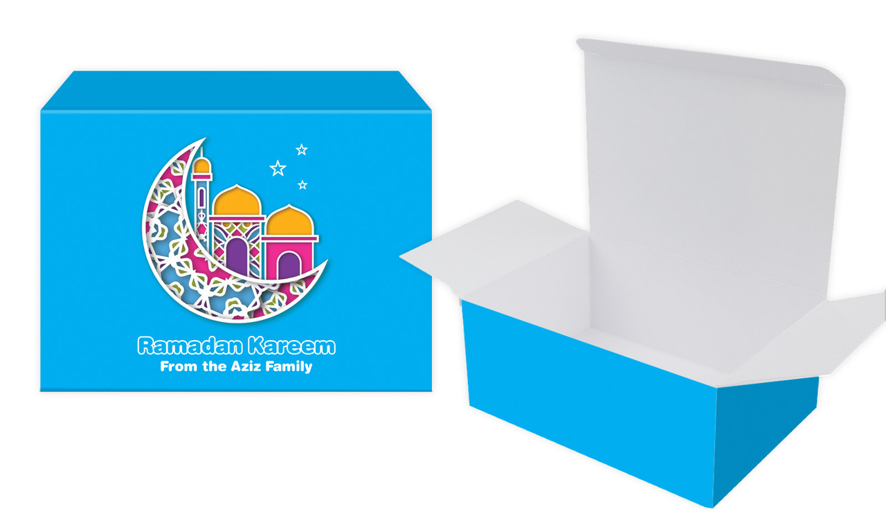 Fun Blue Eid Personalised Tuck Gift Box