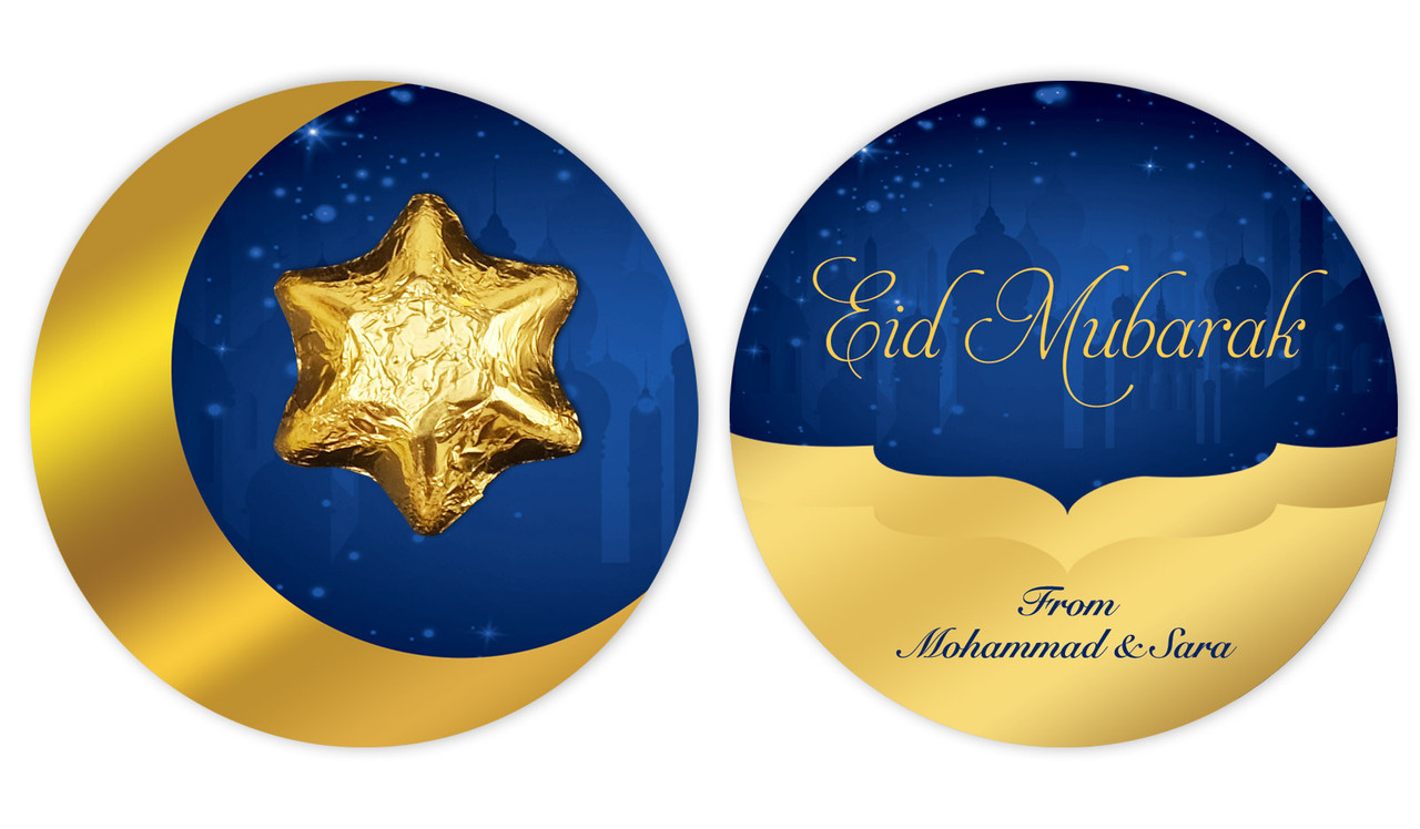 Gold City Personalised Eid Moon Card