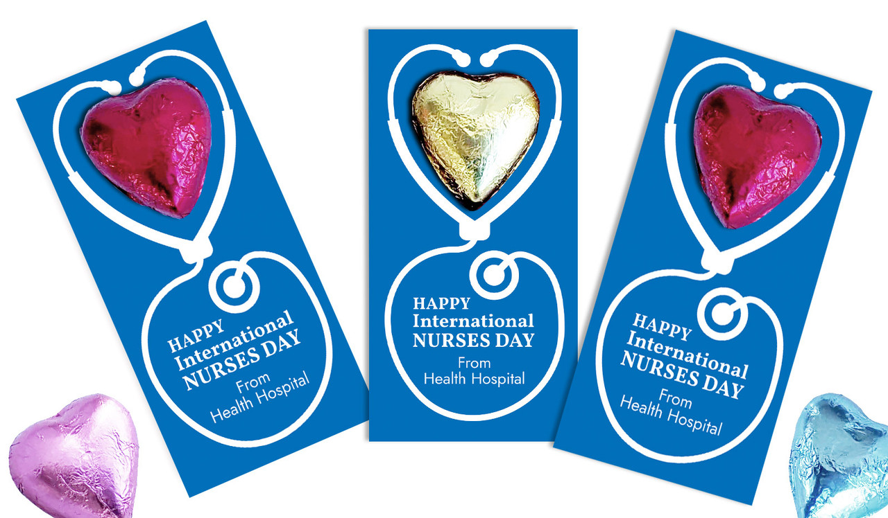 Stethoscope Nurses Day Chocolate Heart Card