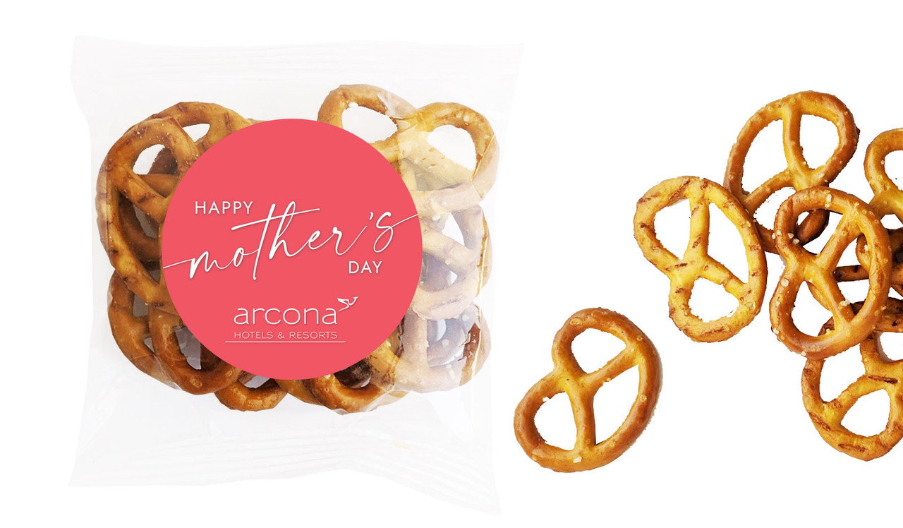 Watermelon Pink Mothers Day Personalised Bag Of Pretzels