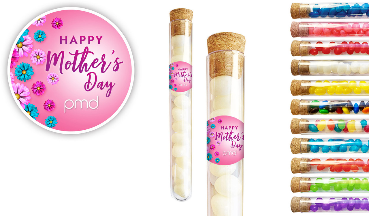 Gerberas Mothers Day Personalised Test Tubes