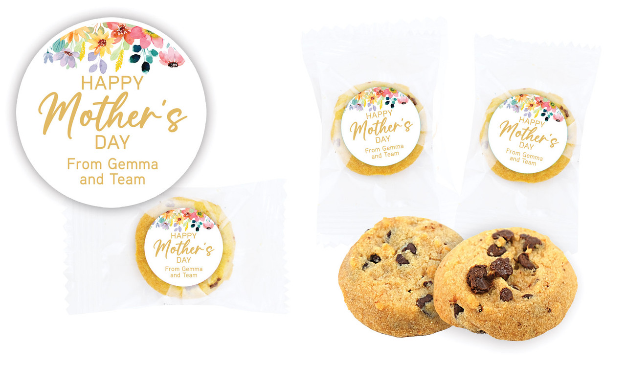 Colourful Florals Mothers Day Personalised Cookie 5g