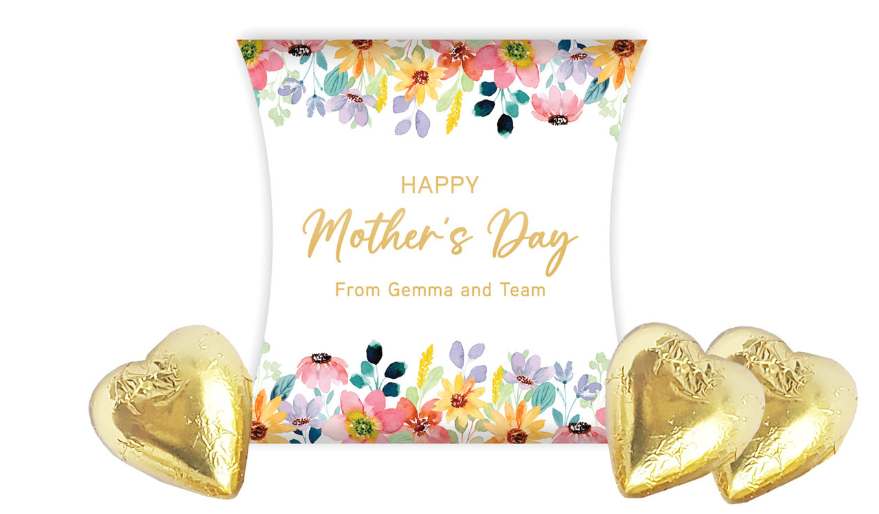 Colourful Florals Mothers Day Personalised Pillow Boxes