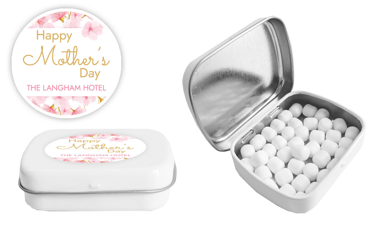 Beautiful Blossoms Mothers Day Personalised Mint Tins