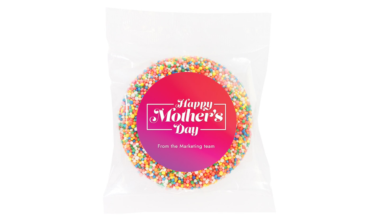 Pink And Purple Mother's Day Personalised Chocolate Freckle