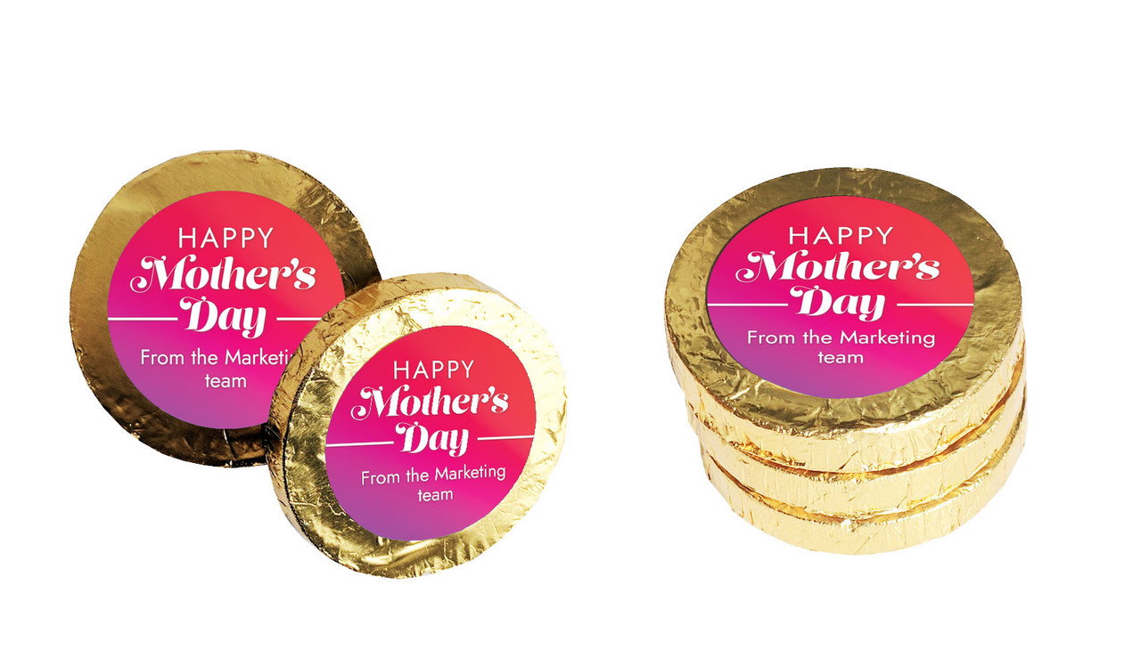 Pink And Purple Mothers Day Chocolate Coin
