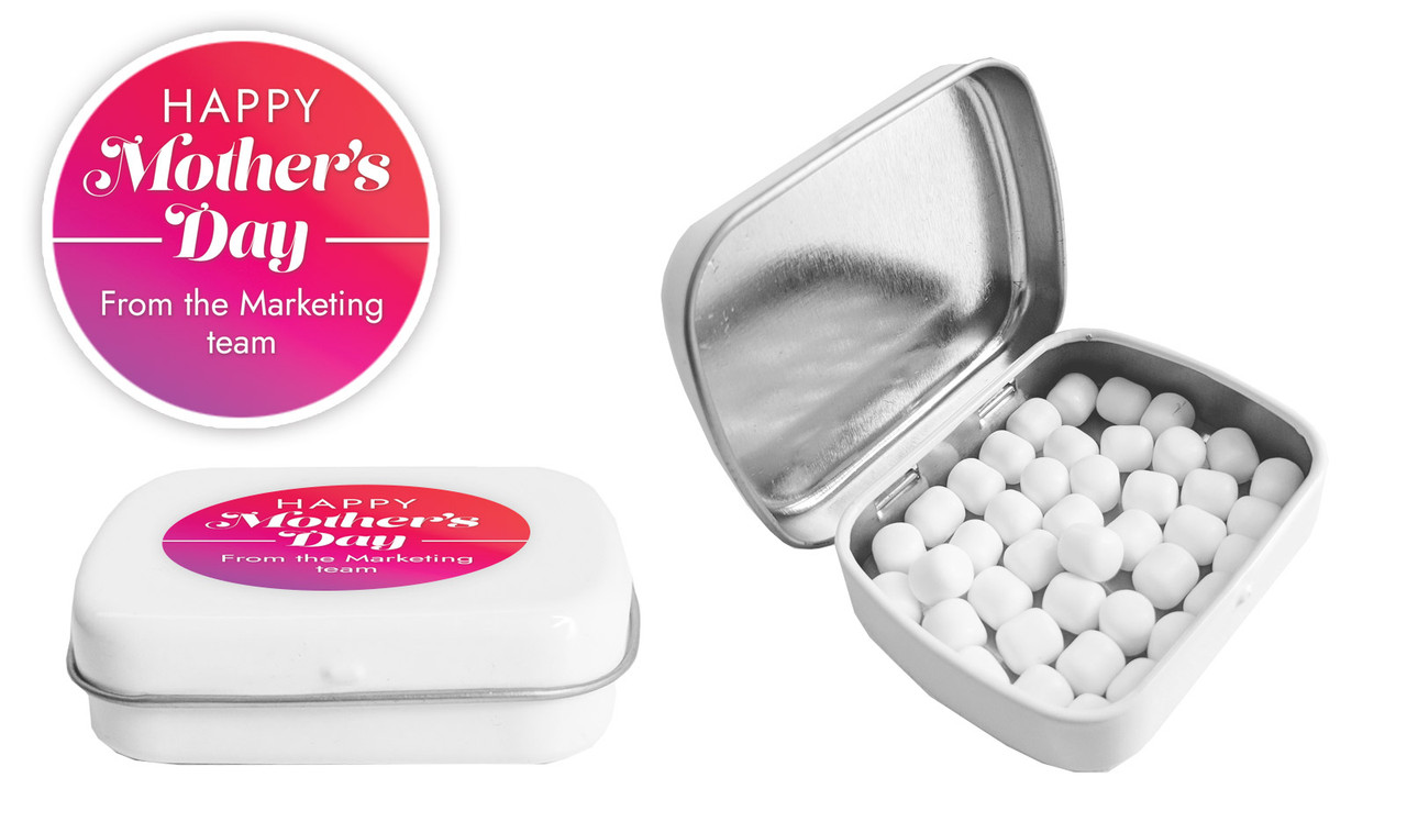 Pink And Purple Mothers Day Personalised Mint Tins