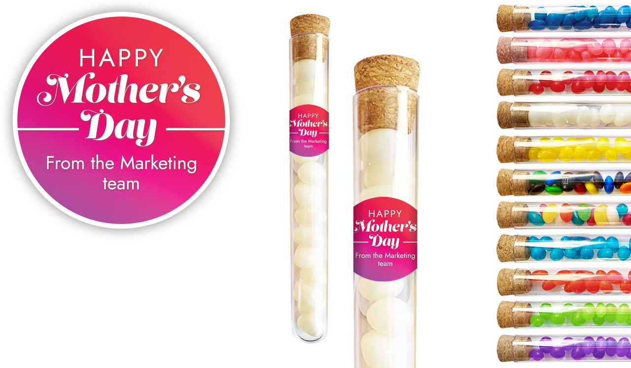Pink And Purple Mothers Day Personalised Test Tubes