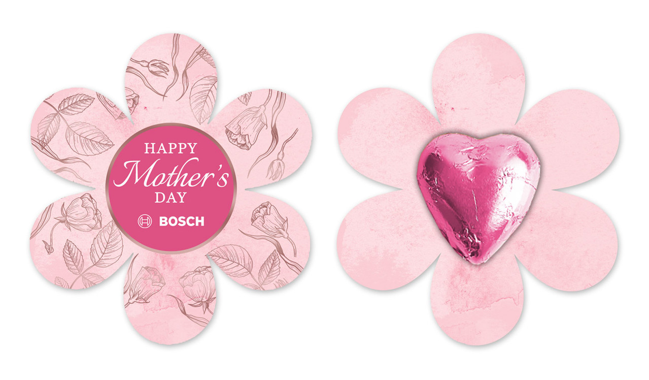 Rose Gold And Pink Mother's Day Flower Card
