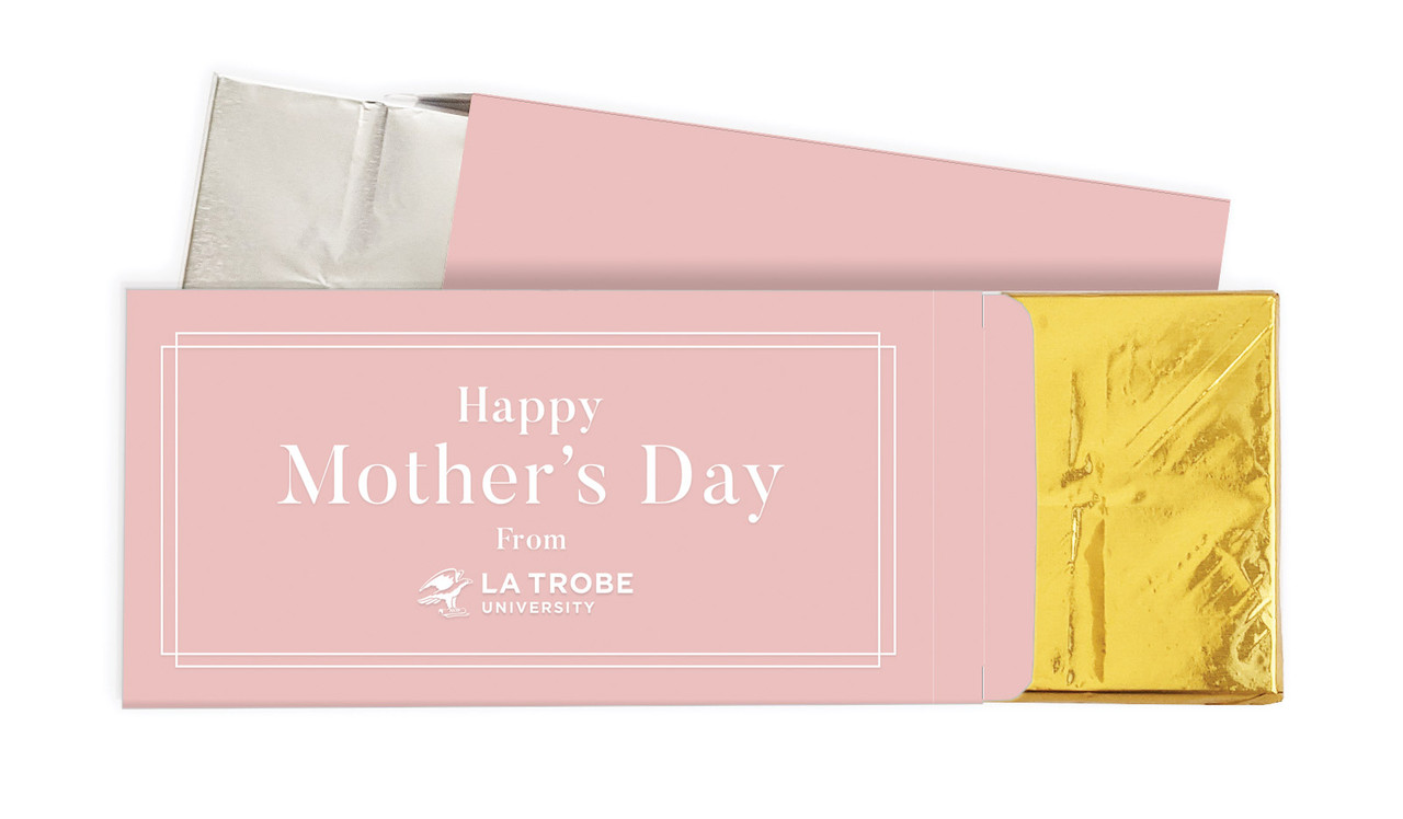 Simple Pink Mothers Day Personalised Chocolate Bar In A Box