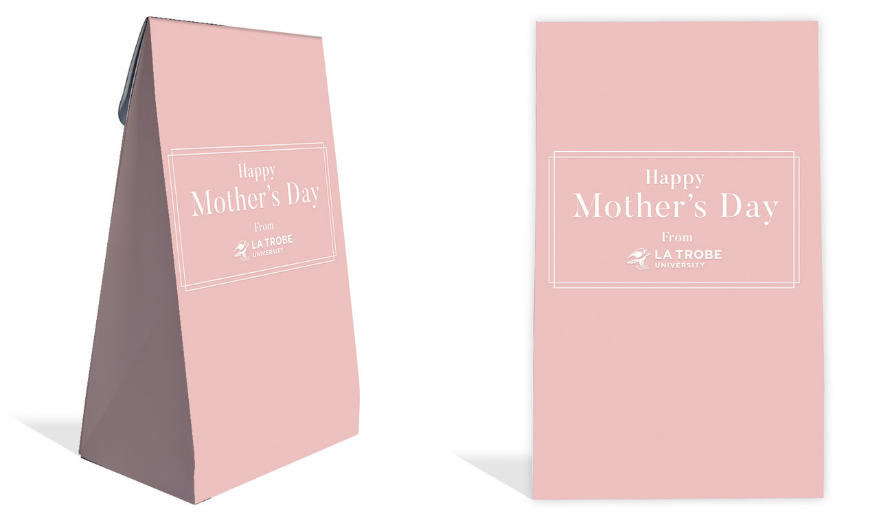 Simple Pink Mothers Day Personalised Gusset Favour Bag
