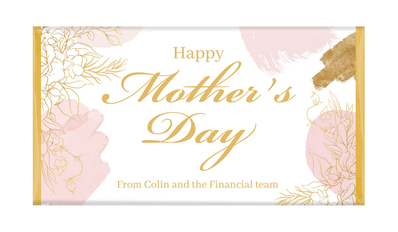 Watercolour Mother's Day Personalised Chocolate Bars