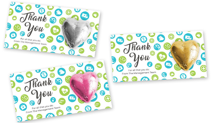 Watercolour Mother's Day Chocolate Heart Card