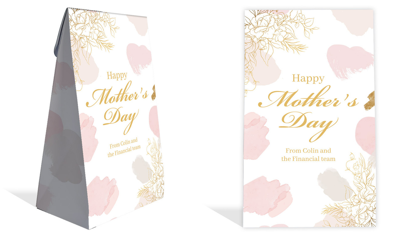 Watercolour Mothers Day Personalised Gusset Favour Bag