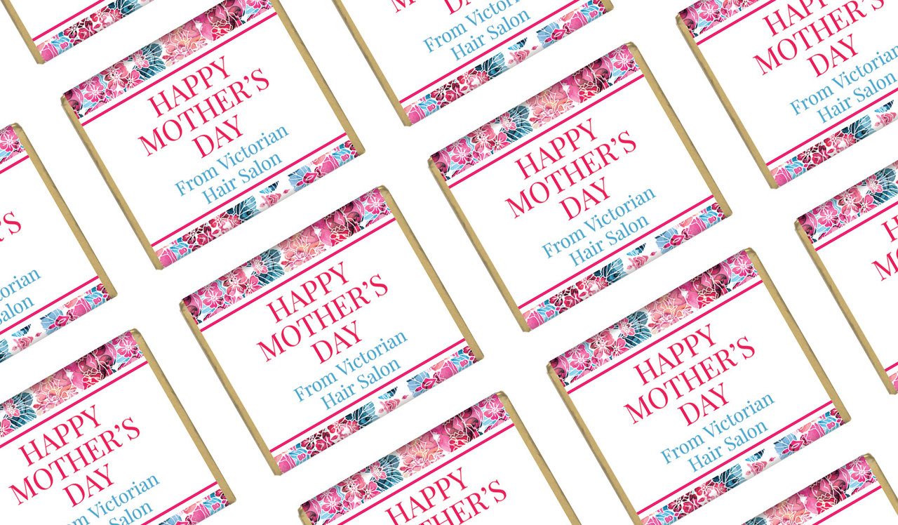 Seamless Floral Mother's Day Custom Mini Chocolates