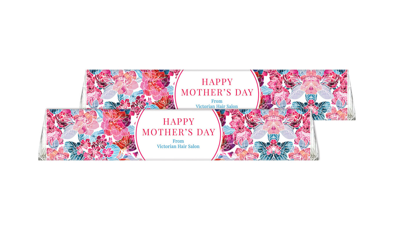 Seamless Floral Personalised Toblerone Mother's Day Chocolates 50g