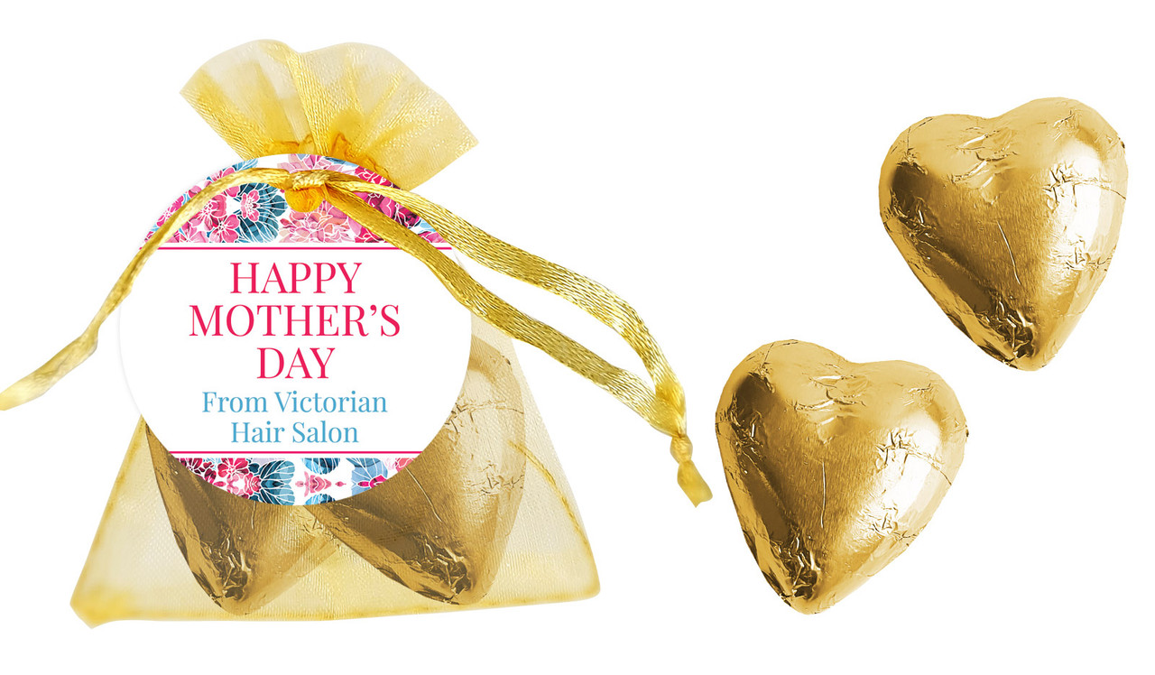 Seamless Floral Mother's Day Organza Bag