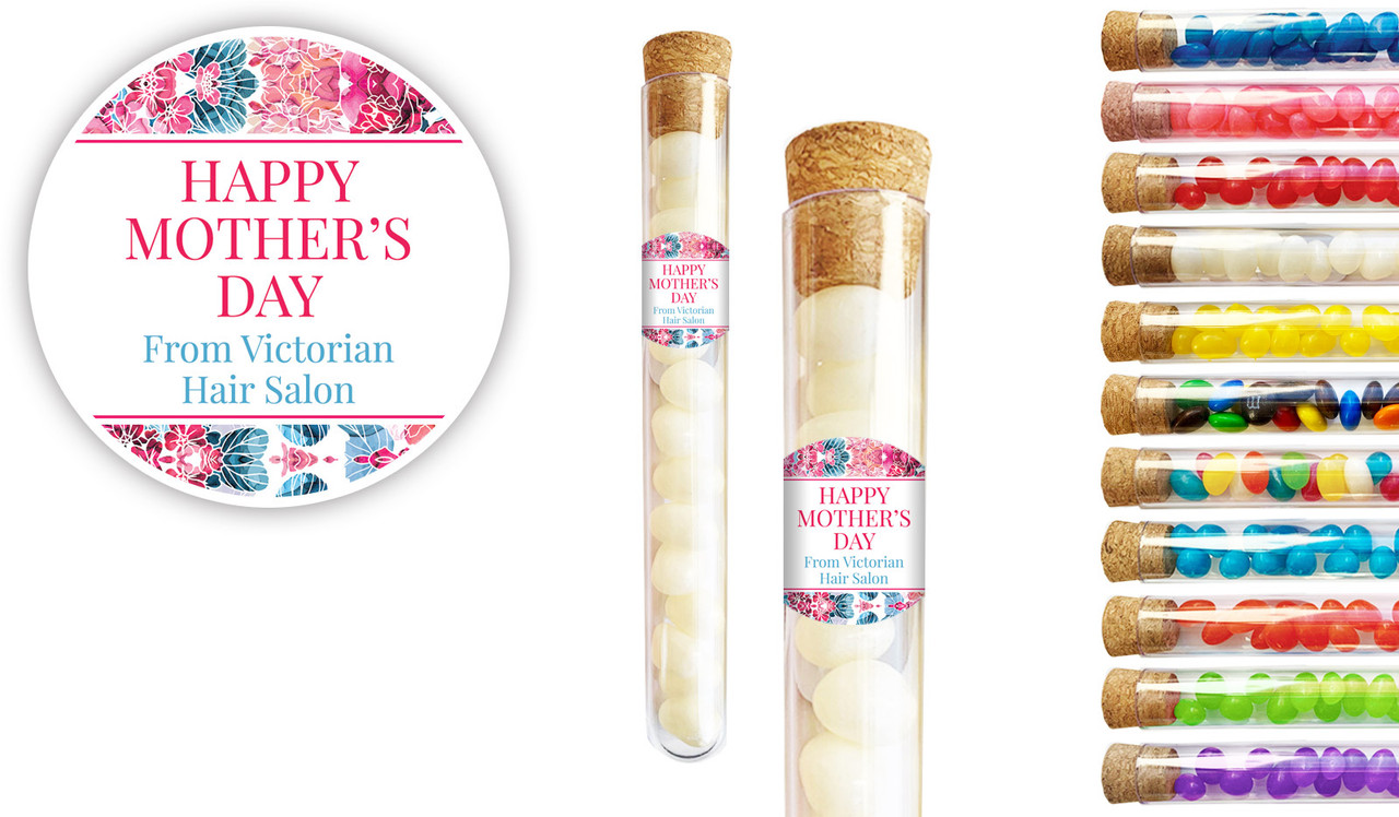 Seamless Floral Mothers Day Personalised Test Tubes