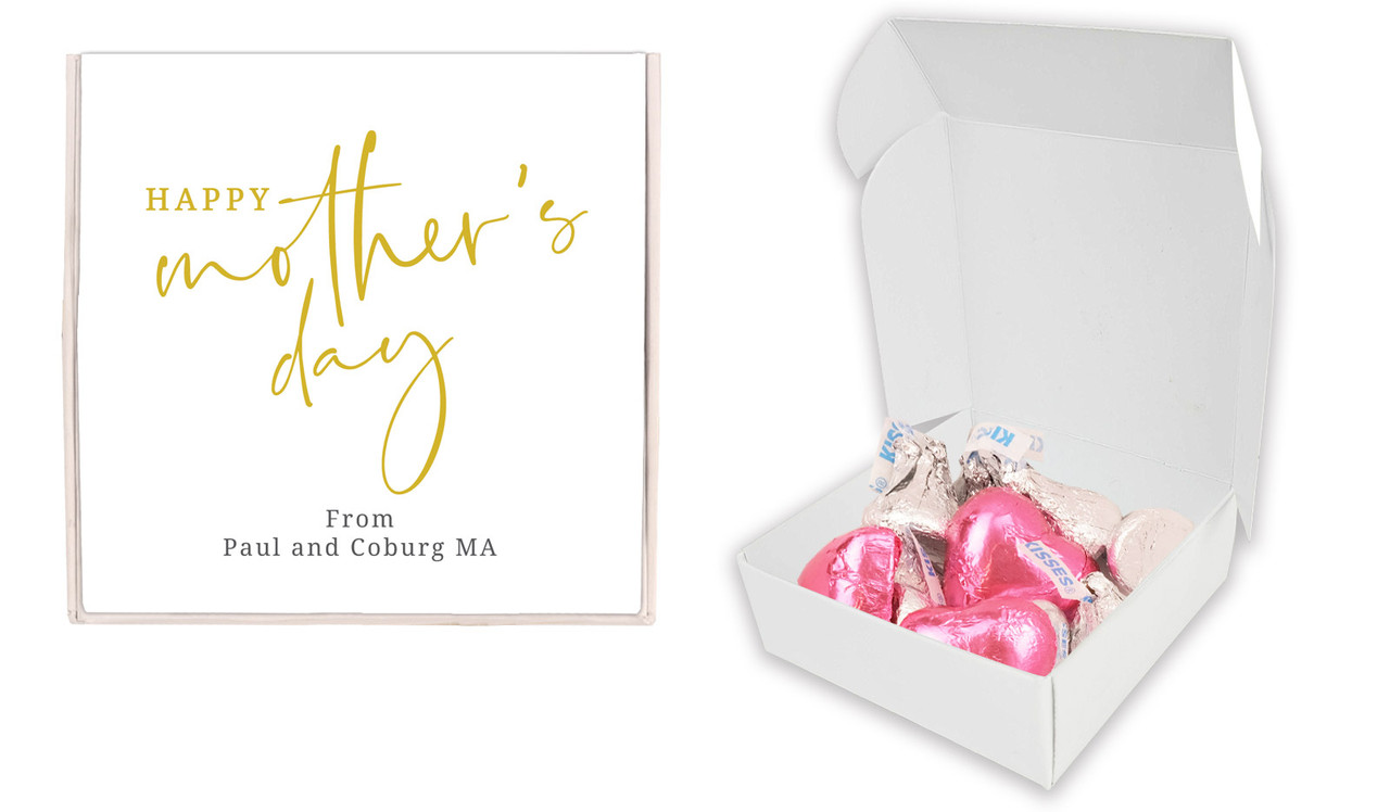 Classy Gold Mothers Day Personalised Hugs And Kisses Box