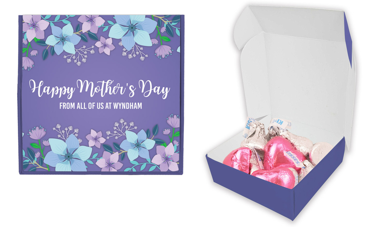 Dusk Flowers Mothers Day Personalised Hugs And Kisses Box