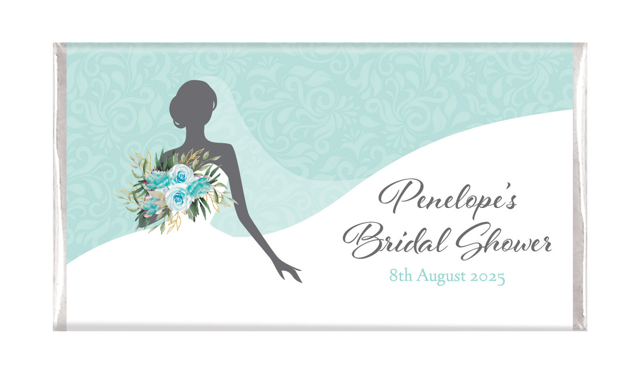 Bridal Dress Personalised Bridal Shower Chocolates