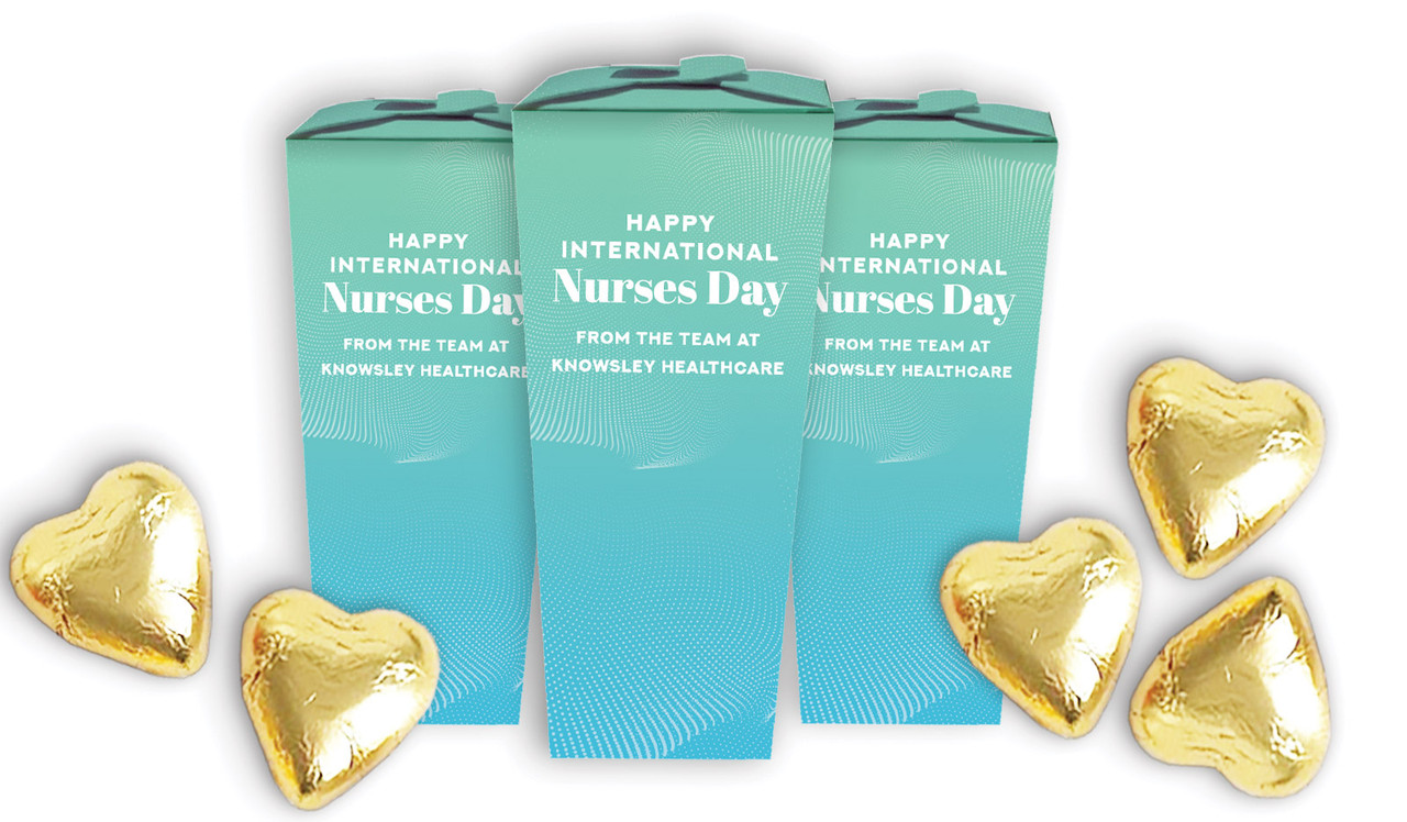 Aqua Blue International Nurses Day Personalised Chocaboxes
