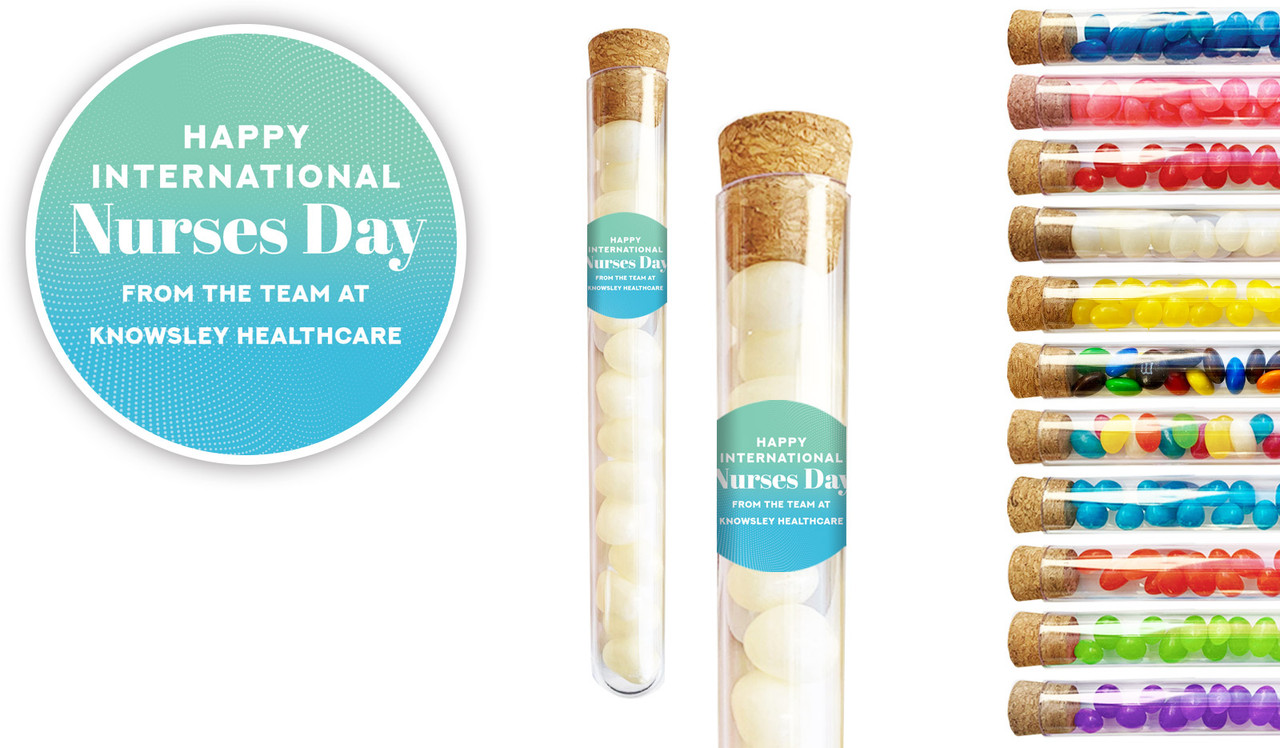 Aqua Blue International Nurses Day Personalised Test Tubes