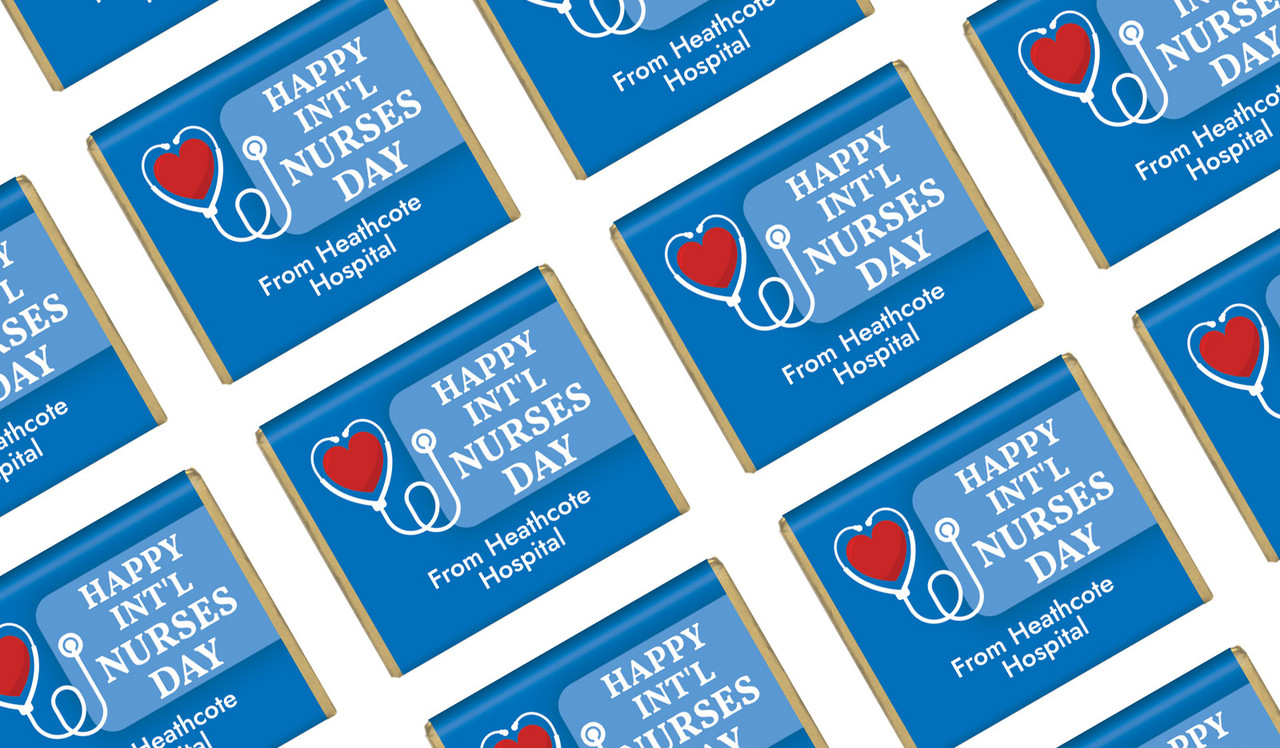 Heart Stethoscope Nurses Day Personalised Mini Chocolates