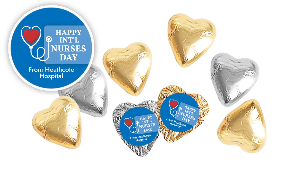 Heart Stethoscope Personalised Foil Chocolate Hearts