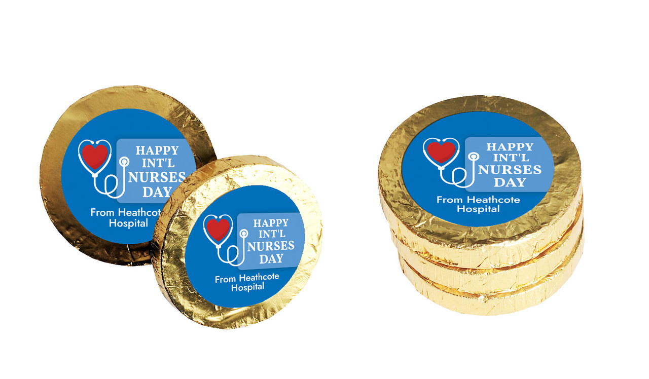 Heart Stethoscope Nurses Day Chocolate Coin