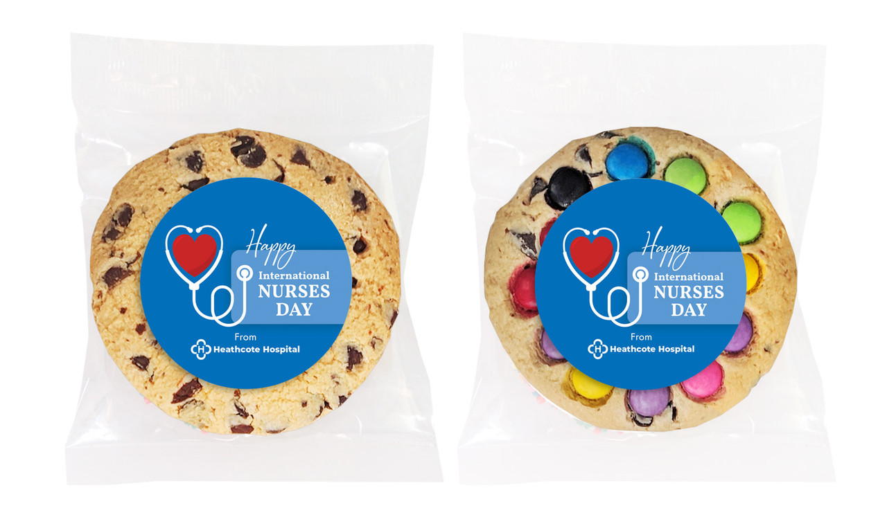 Heart Stethoscope International Nurses Day Personalised Cookie
