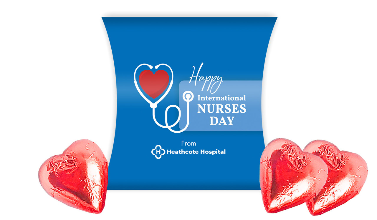Heart Stethoscope International Nurses Day Personalised Pillow Boxes