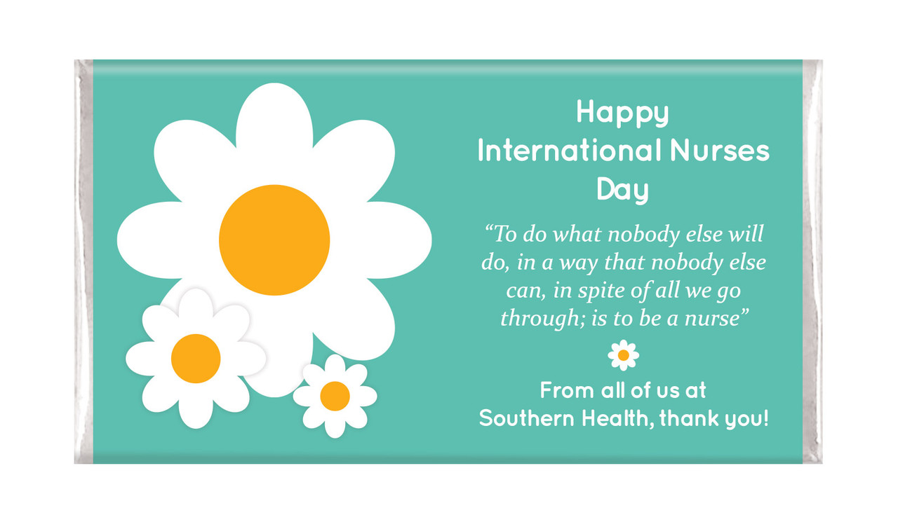 Daisy Nurses Day Personalised Chocolate Bars