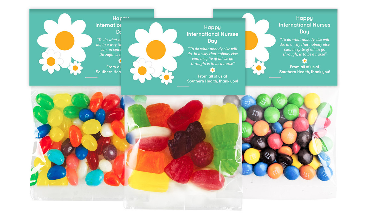 Daisy International Nurses Day Personalised Lolly Bag With Topper