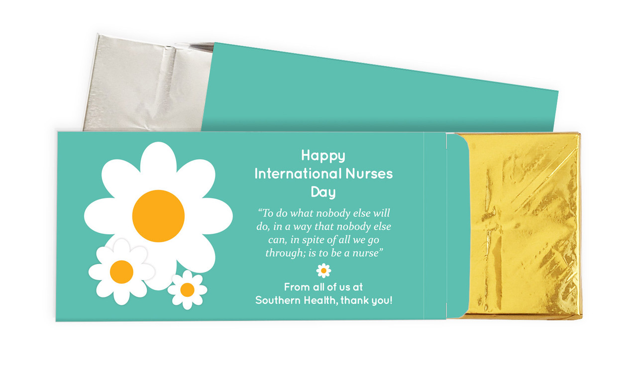Daisy International Nurses Day Personalised Chocolate Bar In A Box