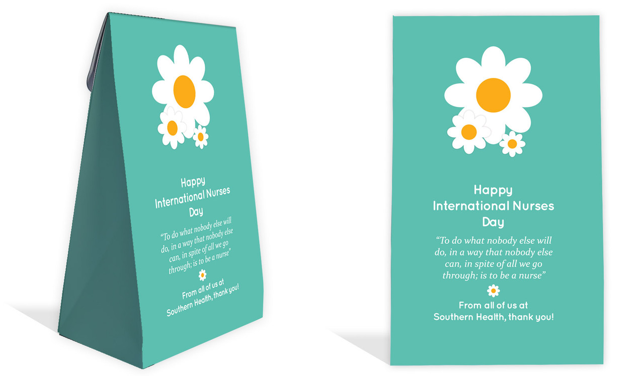 Daisy International Nurses Day Personalised Gusset Favour Bag