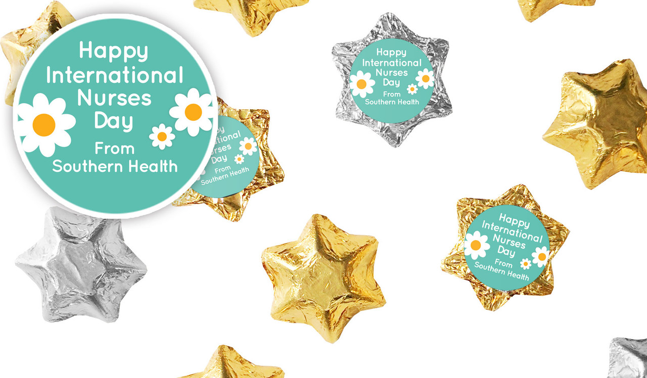 Daisy International Nurses Day Personalised Foil Chocolate Stars