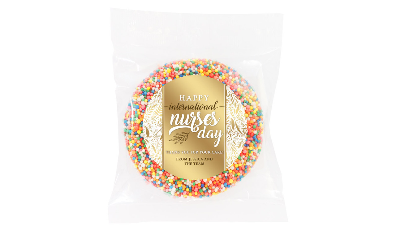 Seamless Gold Leaves Nurses Day Personalised Giant Freckles