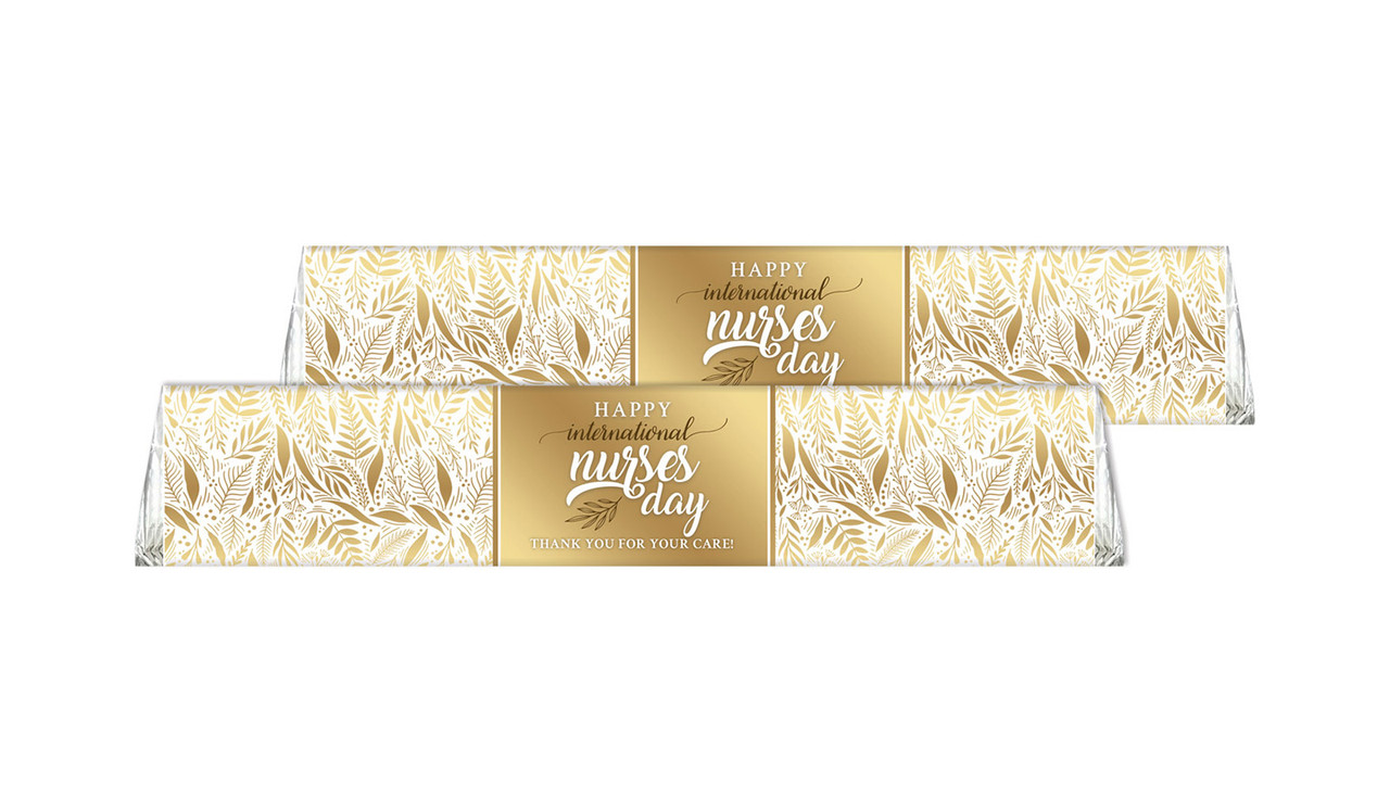 Seamless Gold Leaves Chocolate Personalised Toblerone 50g
