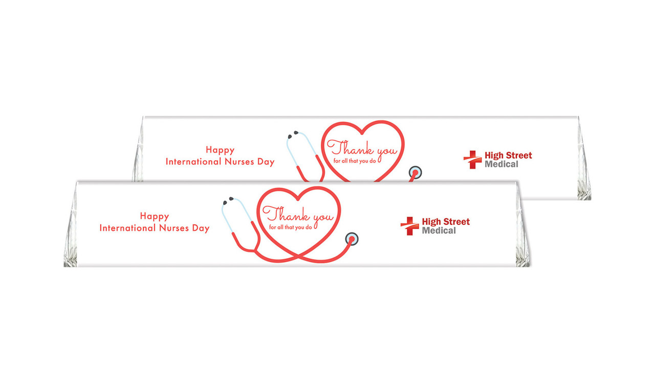 Red Stethoscope Chocolate Personalised Toblerone 50g